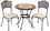 Alfresco Compass 30" Round Marble Mosaic Bistro Set