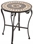 Alfresco Gibraltar 20" Round Marble Mosaic Side Table