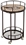 Alfresco Gibraltar 20" Round Marble Mosaic Outdoor Serving Cart With Wine Holders