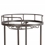Alfresco Gibraltar 20" Round Marble Mosaic Outdoor Serving Cart With Wine Holders