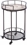Alfresco Compass 20" Round Marble Mosaic Outdoor Serving Cart With Wine Holders