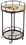Alfresco Notre Dame 20" Round Marble Mosaic Outdoor Serving Cart With Wine Holders