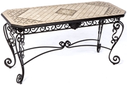 Alfresco Basilica Marble Mosaic 64" Outdoor Sideboard Console Table