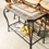 Alfresco Compass Marble Mosaic Outdoor Hexagon Sideboard With Console Table