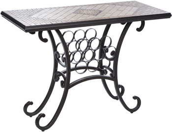 Alfresco Basilica Marble Mosaic Wine Console