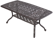 Alfresco Kaleidoscope 42" Rectangular Cast Aluminum Coffee Table