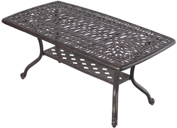 Alfresco Kaleidoscope 42" Rectangular Cast Aluminum Coffee Table