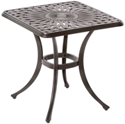 Alfresco Florentine 21" Square Cast Aluminum Side Table