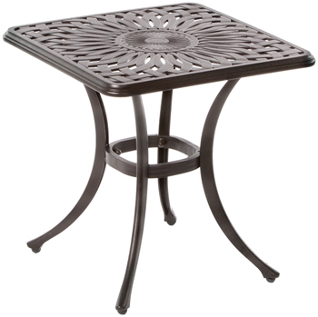 Alfresco Florentine 21" Square Cast Aluminum Side Table