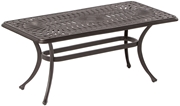 Alfresco Florentine 42" Rectangular Cast Aluminum Coffee Table