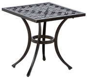 Alfresco Weave 21" Square Cast Aluminum Side Table
