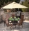  Alfresco Naples Wicker Dining Height Set With 60" Round Cast Aluminum Table And Chairs