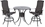 Alfresco Barbados Bar Height Set with 42" Round Cast Aluminum Table and 2 Bar Height Swivel Arm Chairs
