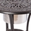 Alfresco Kaleidoscope 21" Round Cast Aluminum Beverage Side Table - Antique Wine Finish