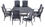 Alfresco Barbados All Weather Wicker Dining Set With 64" Square Dining Table And 8 High Back Dining Arm Chairs