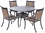 Alfresco Pilot All Weather Wicker Dining Set With 48" Round Cast Aluminum Dining Table And Chairs