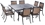 Alfresco Pilot All Weather Wicker Dining Set With 64" Square Cast Aluminum Dining Table And Chairs