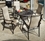 Alfresco Charter High Back Sling Dining Set With 48" Round Cast Aluminum Dining Table And Chairs