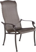 Alfresco Barbados High Back All Weather Wicker Stackable Dining Chairs