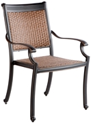 Alfresco Pilot All Weather Wicker Stackable Dining Arm Chairs