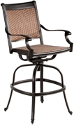 Alfresco Pilot All Weather Wicker Swivel Bar Arm Chairs