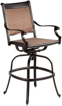 Alfresco Pilot All Weather Wicker Swivel Bar Arm Chairs