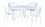 Alfresco Martini Café Dining Set With Table And 4 Chairs-Bianca Finish