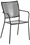 Alfresco Martini 3 Piece Bistro Set In Black Finish With 27.5" Round Bistro Table And 2 Stackable Bistro Chairs