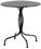 Alfresco Martini 3 Piece Bistro Set In Black Finish With 27.5" Round Bistro Table And 2 Stackable Bistro Chairs