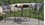Alfresco Martini 3 Piece Bistro Set In Black Finish With 27.5" Round Bistro Table And 2 Stackable Bistro Chairs
