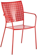 Alfresco Martini Stackable Bistro Chair In Cherry Pie Red - Set Of 2