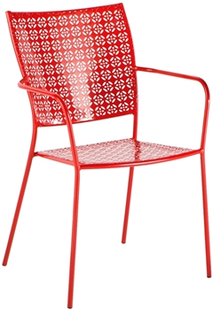 Alfresco Martini Stackable Bistro Chair In Cherry Pie Red - Set Of 2