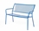 Alfresco Martini Garden Bench Etta Blue Finish