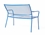 Alfresco Martini Garden Bench Etta Blue Finish