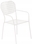 Alfresco Martini 3 Piece Bistro Set In Bianca Finish With 27.5" Round Bistro Table And 2 Stackable Bistro Chairs