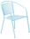 Alfresco Martini 3 Piece Bistro Set in Sky Blue Finish with 31.5" Round Bistro Table and 2 Stackable Bistro Chairs