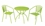 Alfresco Martini 3 Piece Bistro Set In Keylime Green Finish With 31.5" Round Bistro Table And 2 Stackable Bistro Chairs
