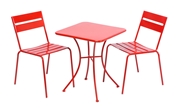 Alfresco Riposo Dining Bistro Set With 24" Square Table And 2 Bistro Chairs