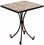 Alfresco Recco 3 Piece Bistro Set With 24" Round Ceramic Top Bistro Table and 2 Bistro Chairs
