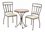 Alfresco Stellarton 3 Piece Bistro Set With 24" Round Ceramic Top Bistro Table and 2 Bistro Chairs