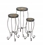 Alfresco Sagrada Round Ceramic Plant Stands with Powdercoated Base - Set of 3