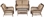 Cotswold All Weather Wicker Deep Seating Conversation Set with Cushions