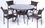 Alfresco Tutto All Weather Wicker Set With 48" Round Dining Table and 4 Dining Arm Chairs