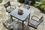 Alfresco Tutto All Weather Wicker Bar Height Set With 36" Square Bar Height Dining Table and 4 Swivel Bar Arm Chairs