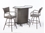Alfresco Tutto All Weather Wicker Mezzo Bar With 2 Swivel Bar Arm Chairs