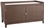 Alfresco All Weather Wicker Sideboard with Shelf and Glass Top Aluminum Frame Dark Roast Finish