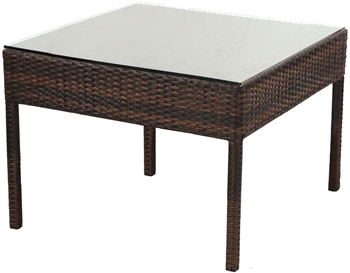 Alfresco Logan All Weather Wicker Bunching Table Powdercoated Steel Frame Tostado Finish