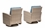 Alfresco Set of 2 Siesta Deep Seating Aluminum Frame/All Weather Wicker Swivel Rockers with Cushions 