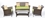 Alfresco Bimini All Weather Wicker 4 Piece Seating Group With Cushions And Throw Pillows