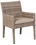 Alfresco Cornwall Woven Wood Set With 94.5" Rectangular Wood Dining Table And 8 Dining Arm Chairs With Sunbrella Cast Shale Cushions